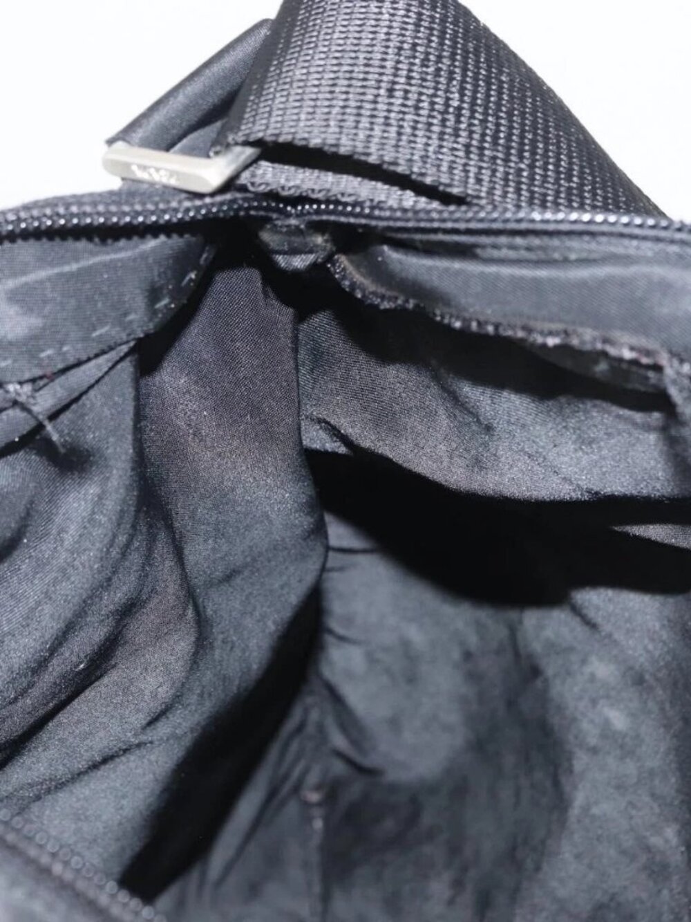 PRADA Shoulder Bag Nylon Black Silver - Picture 12 of 16